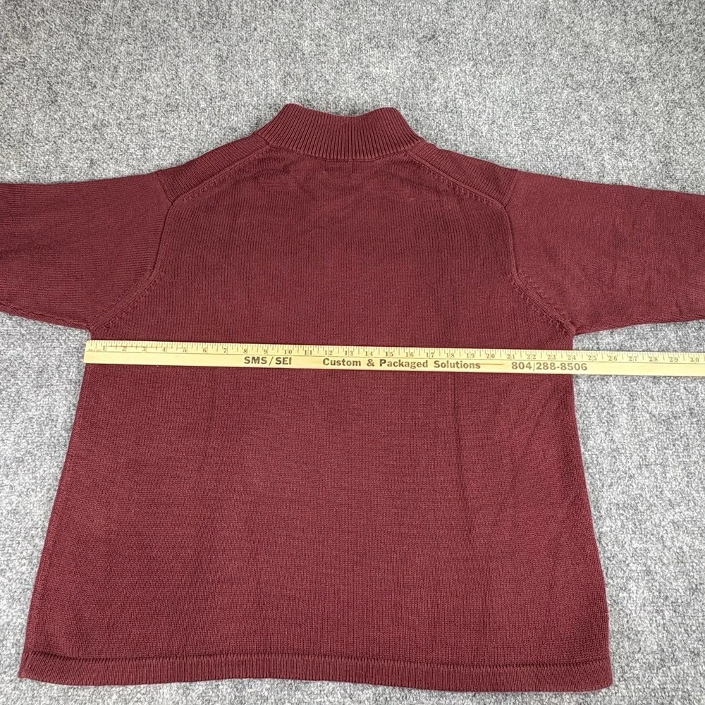 Vintage Y2K L.L.Bean Quarter Zip Sweater Men's L Red Preppy Outdoor Academia 90s